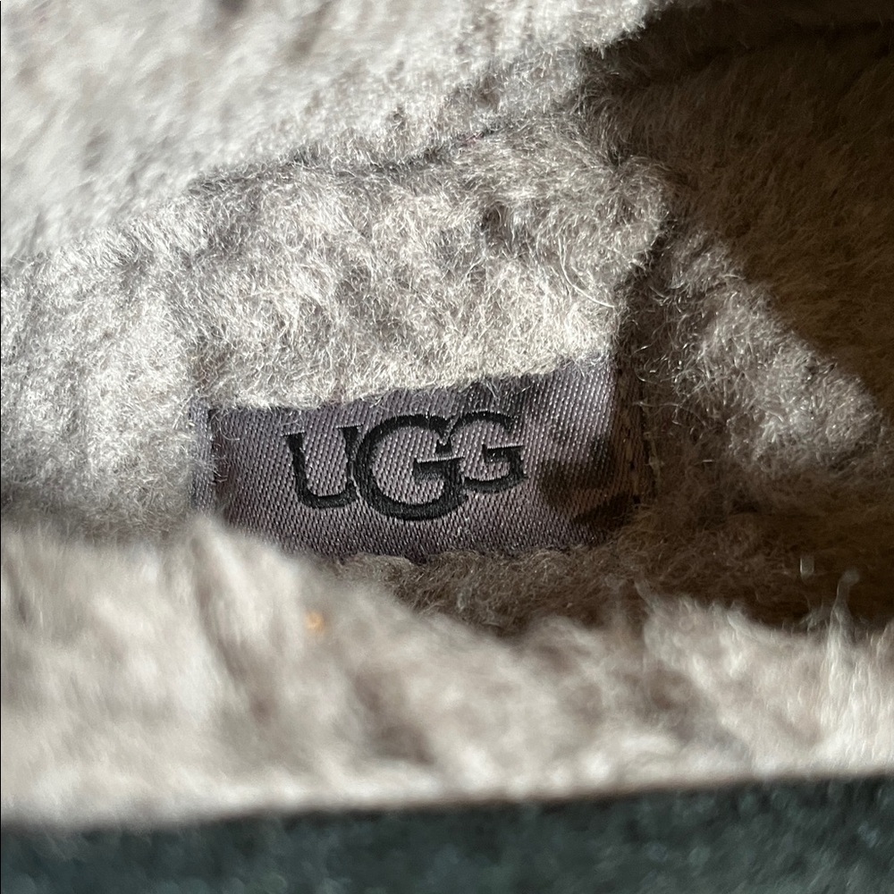 UGG Black / gray Shearling Slippers